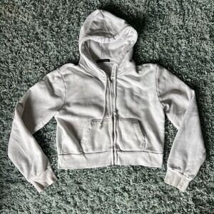 White Crystal Hoodie Brandy Melville